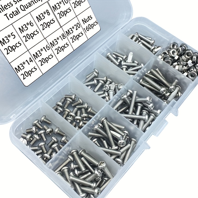 Juego de 340 Piezas de Tornill - Nuts Mix reseña y precio