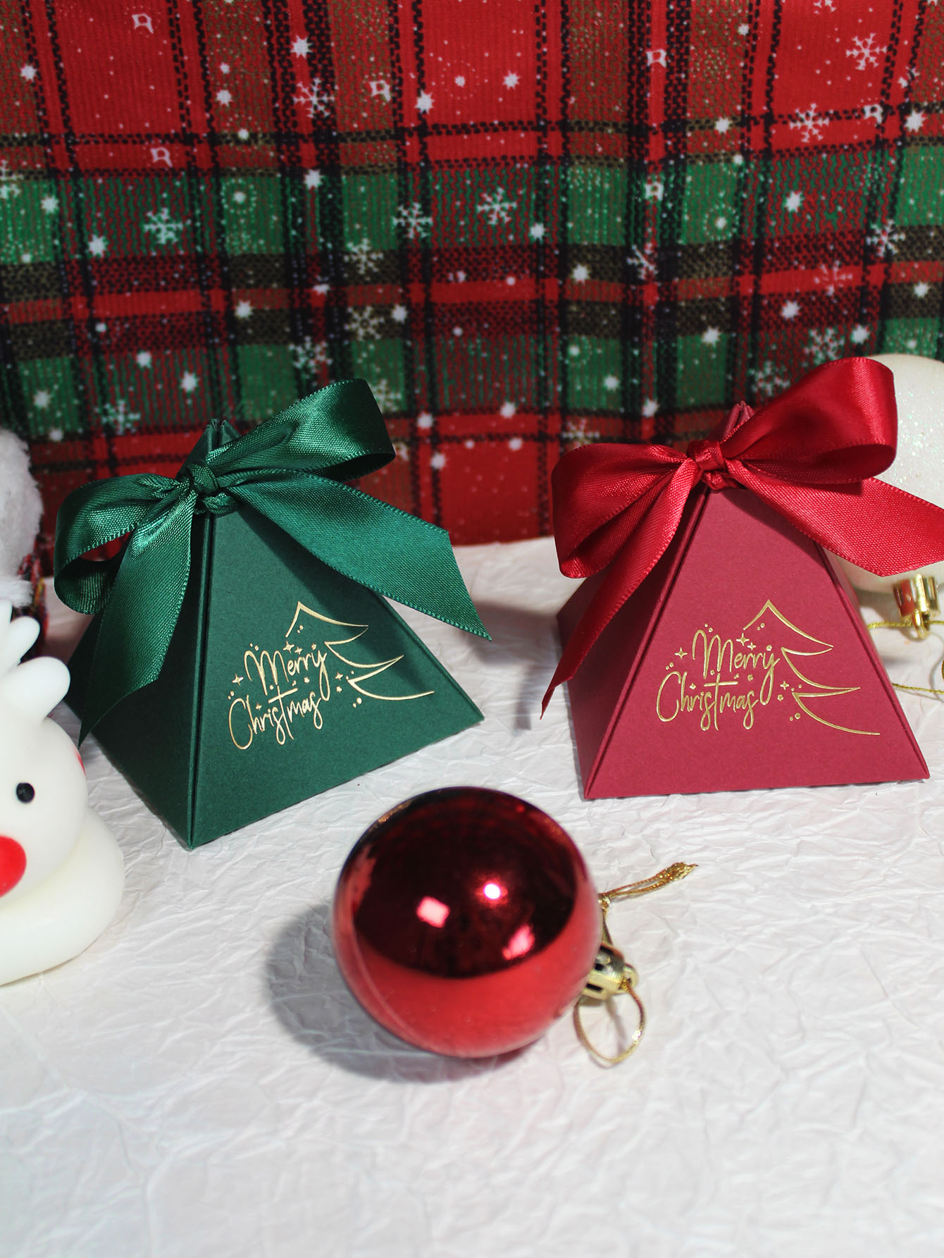 Caja triangular de Navidad par - Chocolate Snack reseña y precio