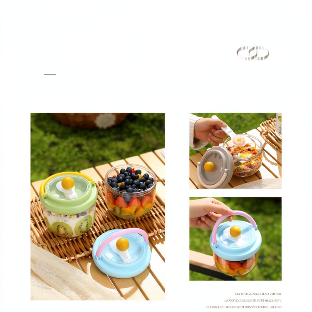 Recipiente portátil para ensal - Healthy Snacks Food reseña y precio